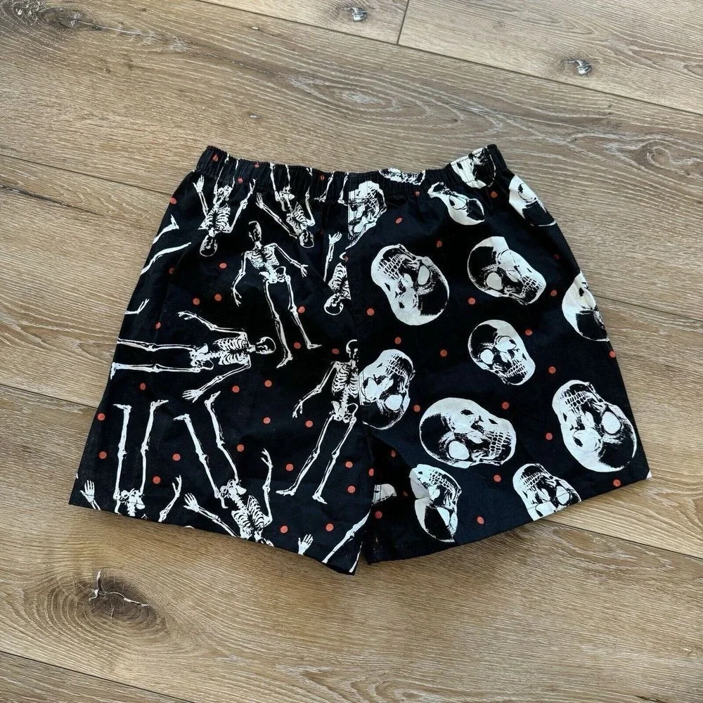 Vintage Halloween‎ Underwear Men's S Skulls Glow in the Dark Boxer Briefs 90s